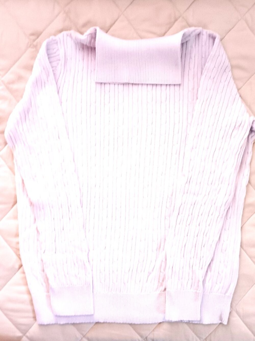 New White Kim Rogers Cable Knit Turtleneck Sweater, size M (NWOT)